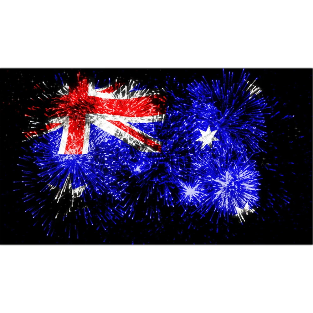 2X3FT Firework Display Flag of Australia 90x150cm polyester digital print HISTORY banner