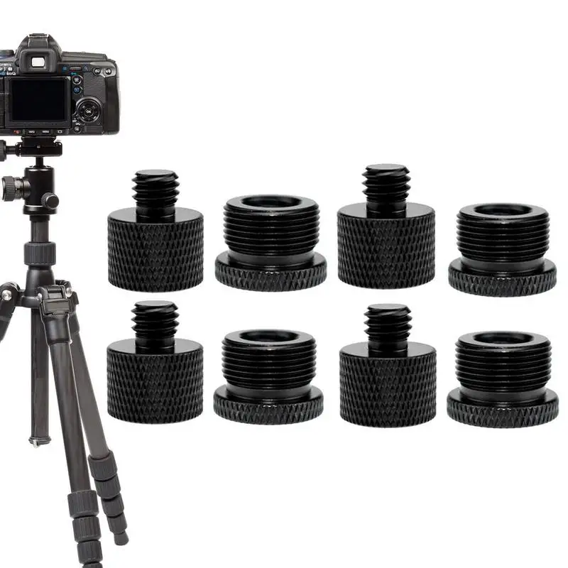 Microfone Conector Parafusos para Câmera, Adaptador Mic Stand, Rosca Fixação Parafusos para Estúdio Home Outdoor Eventos e, 8 PCs