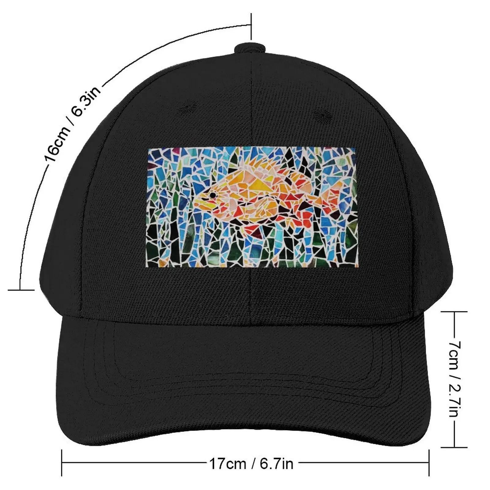 Vibrant Rockfish Mosaic Baseball Cap Golf tea Hat cute Caps Male Women's