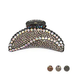 Dressy Spark Rhinestones Ponytail Holder - Fine Hair Claw Clip for Women Girls New Hair Accessory Ornament Jewelry for Tiara