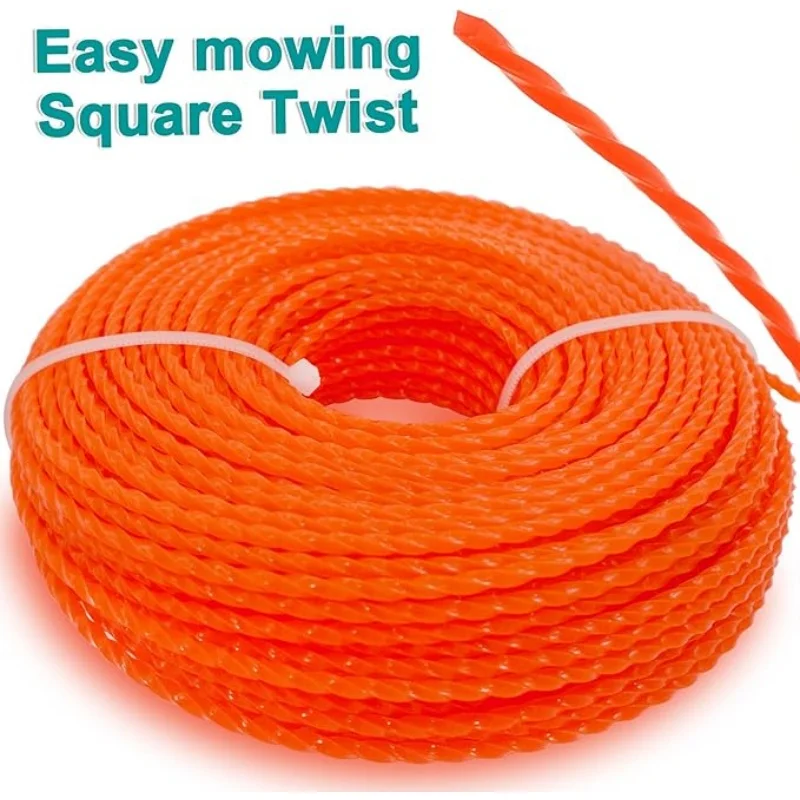 أداة تشذيب العشب ملفوفة من النايلون لاستبدال بكرة تشذيب الأسلاك لسلك التشذيب، مناسبة لأداة تشذيب الحبال الدقيقة 3 مم 15 م و2.4 مم 15 م