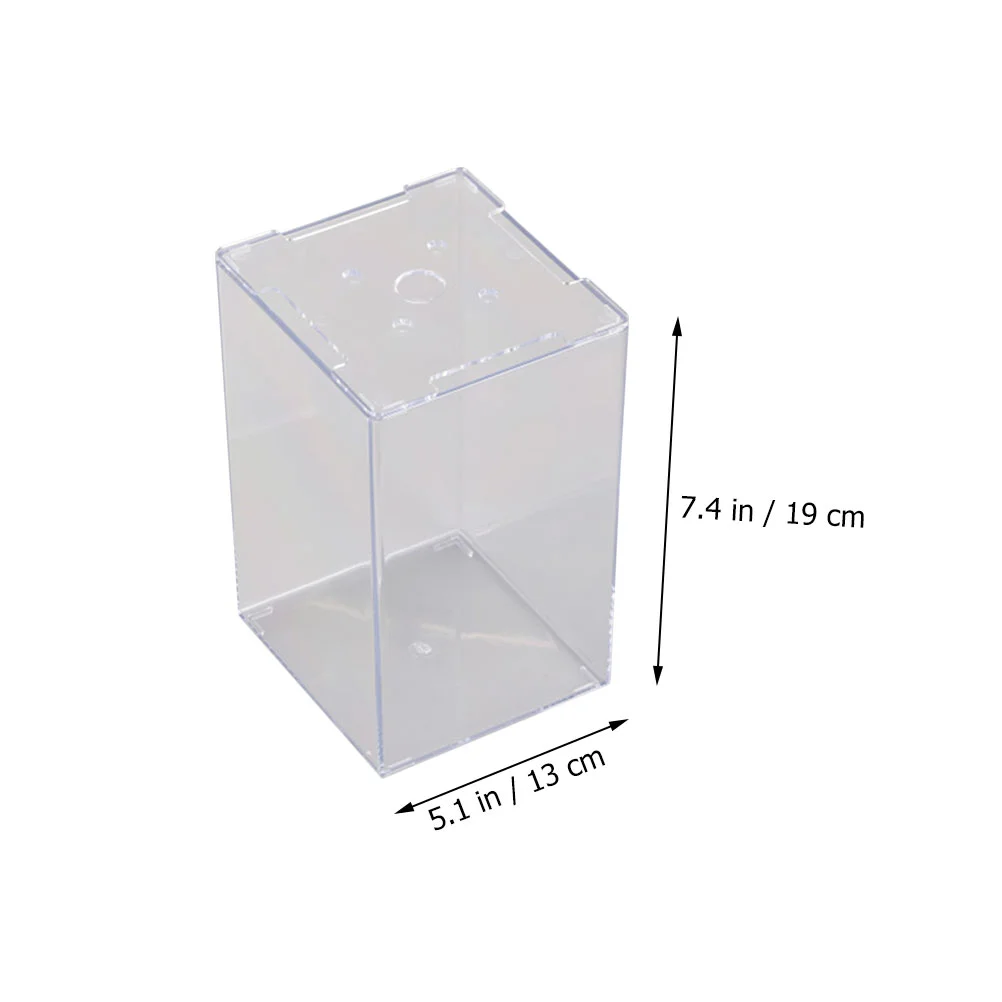 Betta Aquarium Dekor Desktop kleinen transparenten Behälter Acryl zylinder Miniatur Aquarium