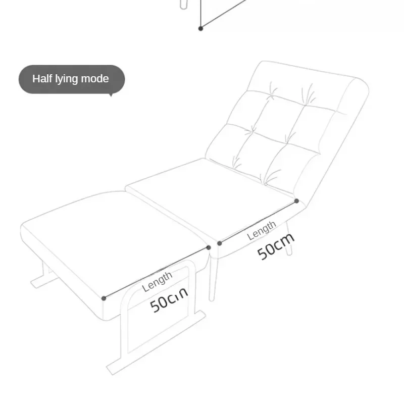 Folding Lounge Chair ,Single Bed for Lunch Break and Nap,Dual Purpose Leisure Chair, Balcony Reclining Sofa Chair, Backrest Sofa