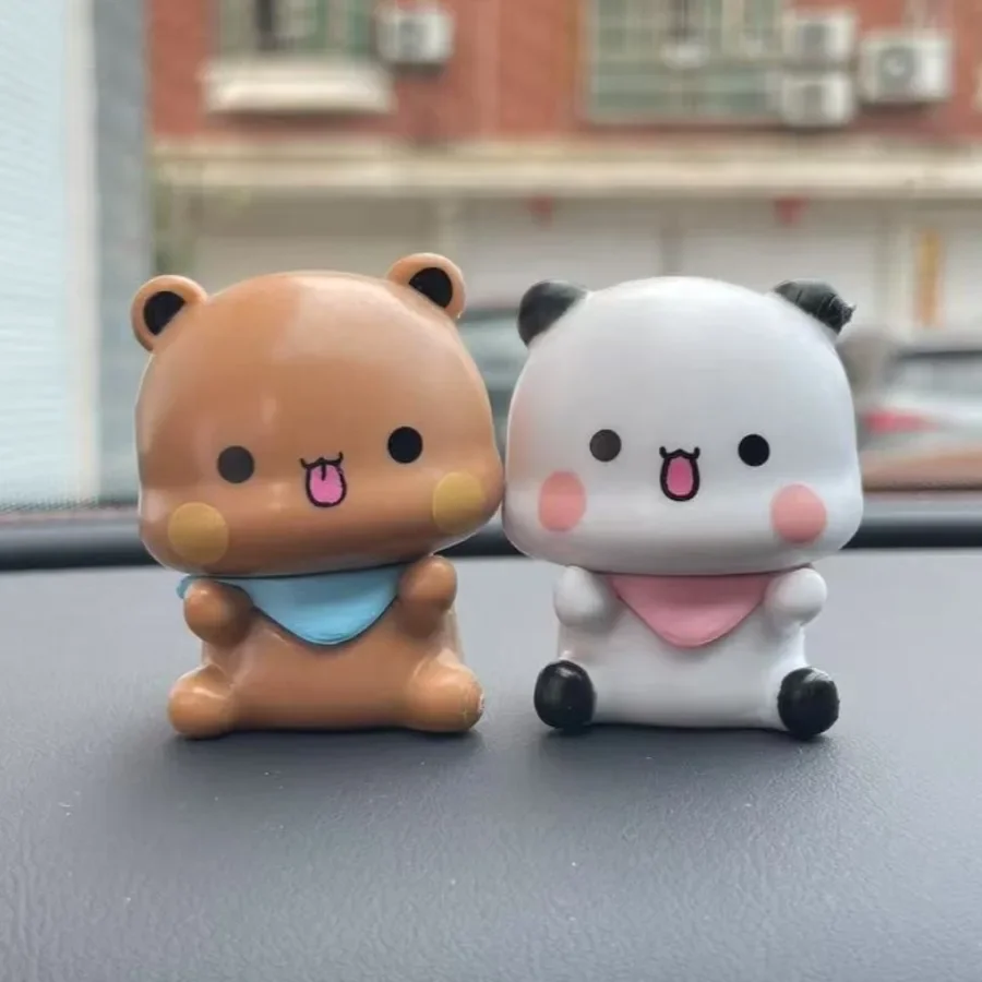 8 pezzi / set Anime Yier e Bubu 2nd Bullet Figure Toy Kawaii Bubu Dudu Panda Decorazione da scrivania Ornamento Decorazioni per la casa Regalo di Natale