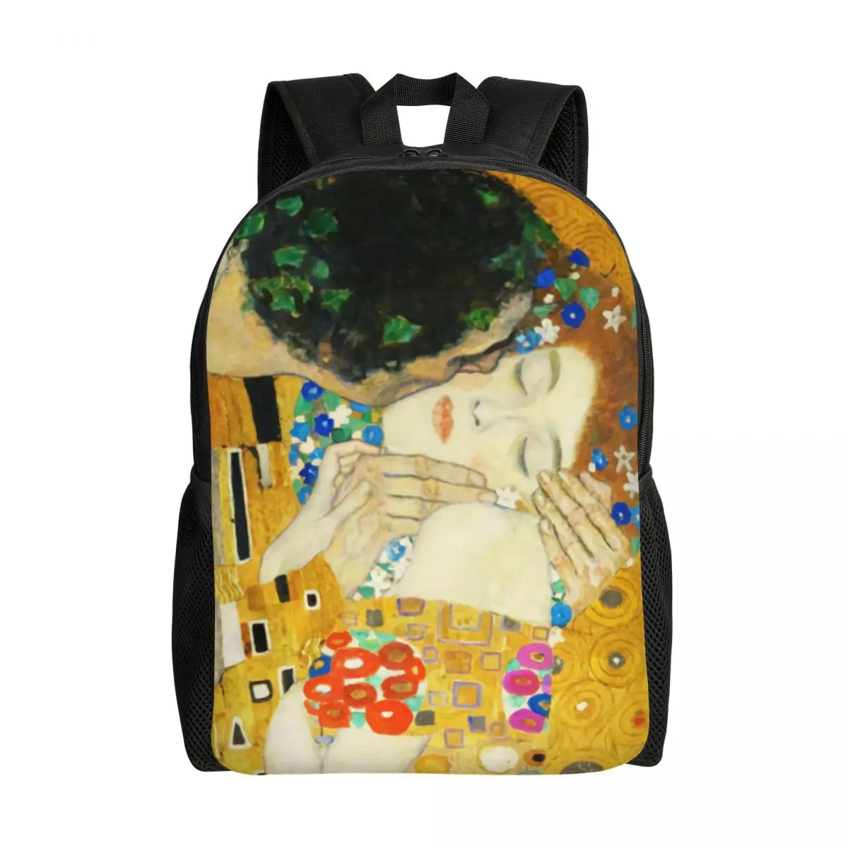 Customized Klimt Kiss Backpacks Women Men Basic Bookbag for College School Gustav Klimt Freyas Art Bags