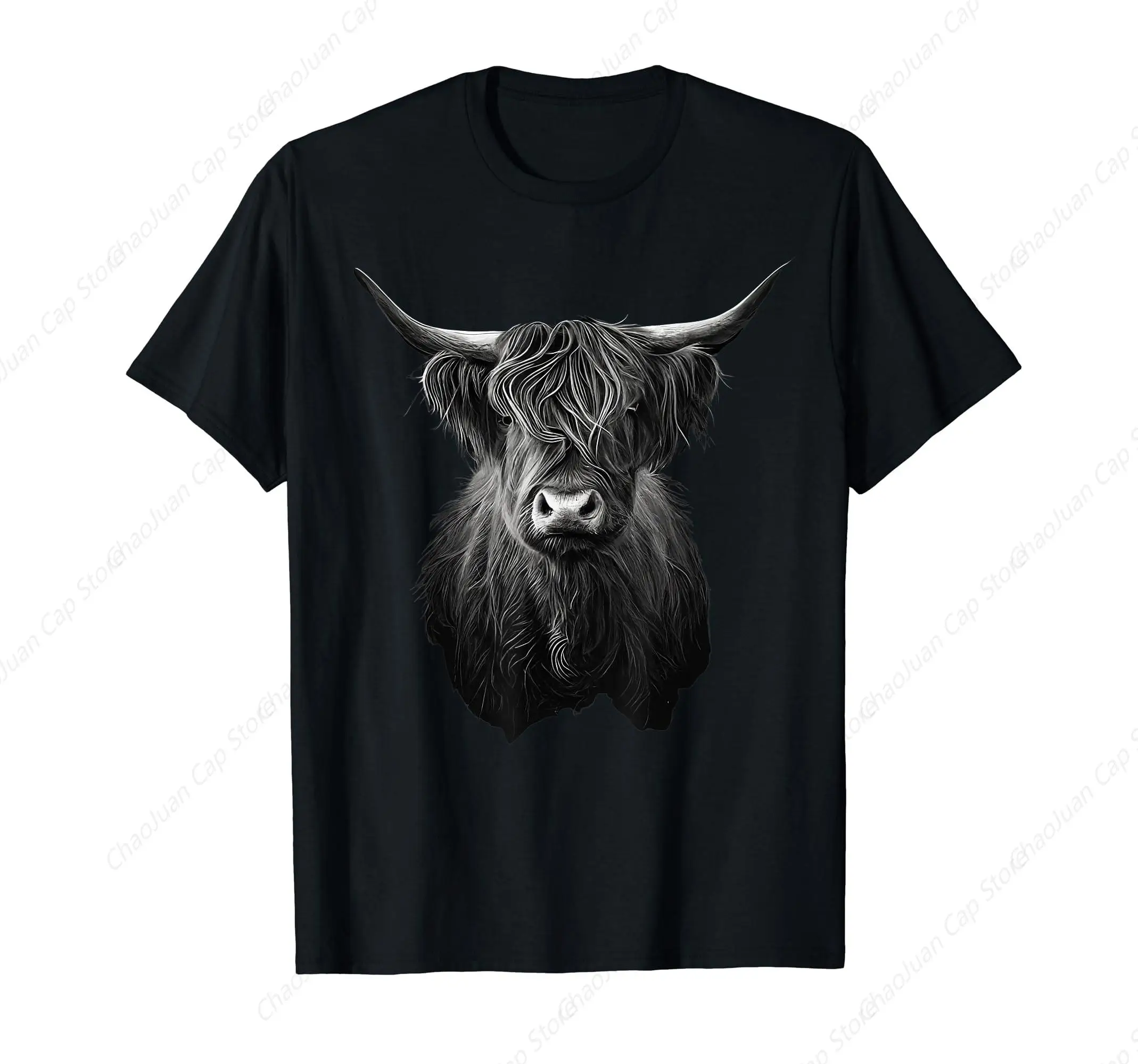 Scottish Highland Cow Cattle Hairy T-Shirt