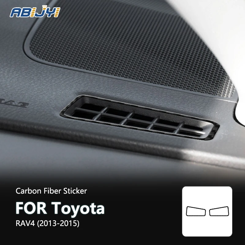 

For Toyota RAV4 2013 2014 2015 New Carbon Fiber Interior Dashboard Defogging Vents Decoration Sticker Decal Car Accessories