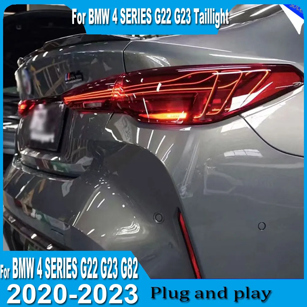 

Автомобильный задний фонарь CSL для BMW новой серии 4, M4 G22 G23 G82 2020-2023, светодиодный задний фонарь, задний противотуманный тормозной сигнал поворота, автомобильные аксессуары