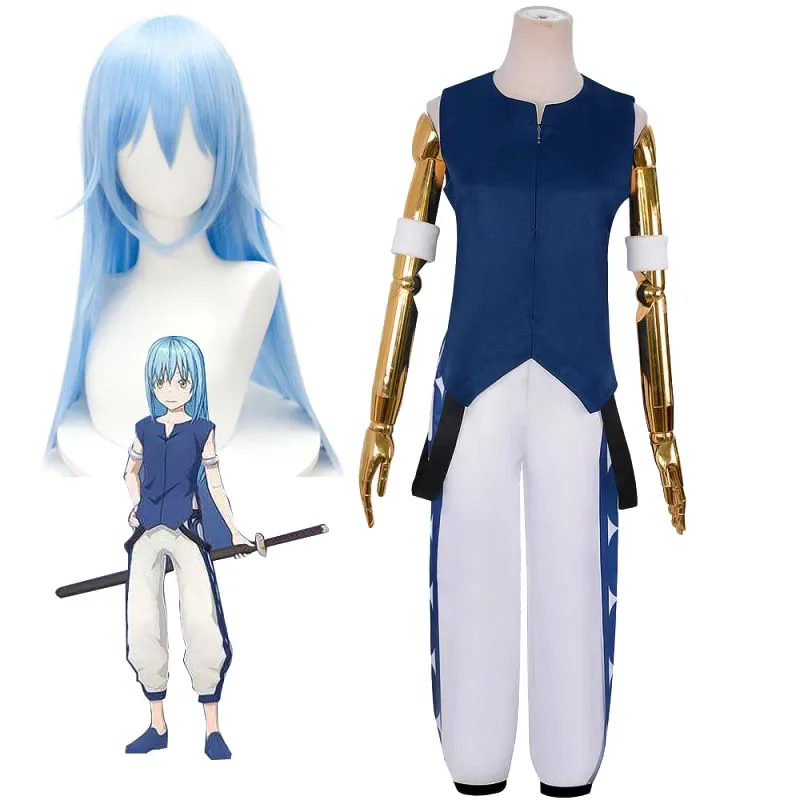 Anime Rimuru Tempest Cosplay Costume And Wig That Time I Got Reincarnated As A Slime Halloween Party Dressing Up