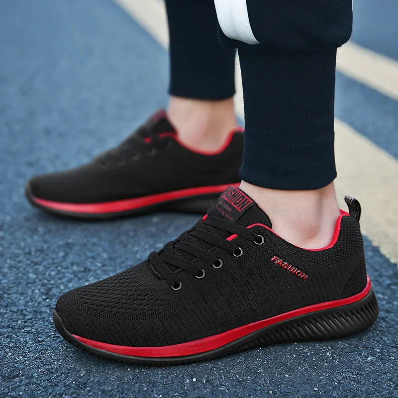 Summer Mens Knit Running Shoes Youth Versatile Casual Sneakers for Man Outdoor Lightweight Breathable Platfoem Hiking Shoes Gym