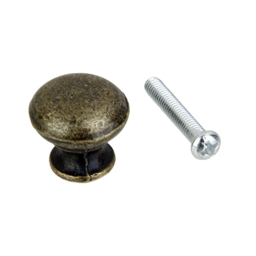 

6pcs Mushroom Pull Handle Knob Vintage Bronze Cabinet Drawer Cupboard Floral Retro Hardware Fixture Fitting Accessory