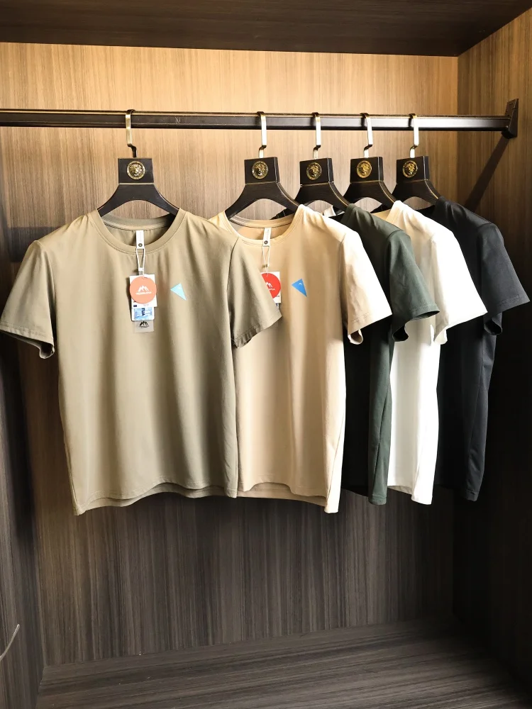 Quick Dry Cool Feeling Summer Mountain Series Functional Sports Running Fitness 3D Cutting round Neck Short Sleeve Men's T-shirt