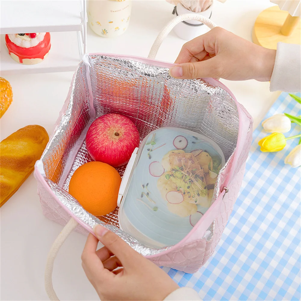 Portable Lunch Box Picnic Bag Large Capacity Waterproof Lunch Bag Insulation Belt Rice Bag Thermal Picnic Food Container Cooler