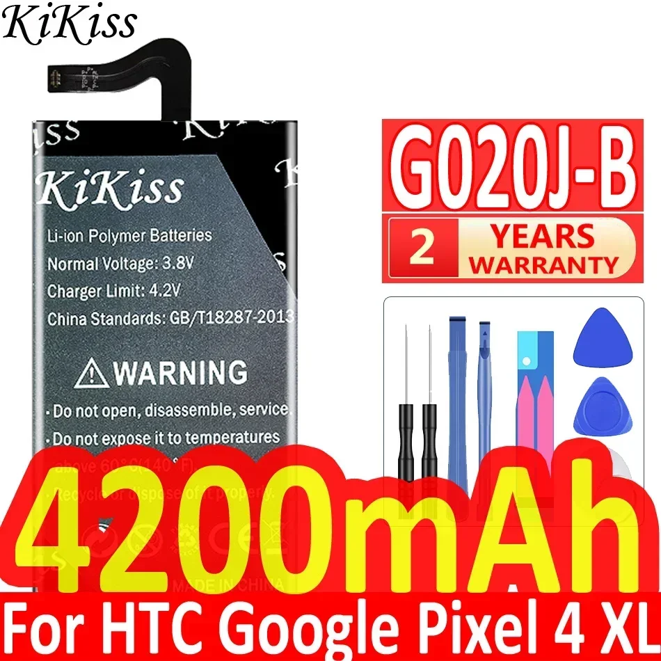 

Сменный аккумулятор KiKiss G020J-B для Google Pixel 4 XL, 4200 мАч + бесплатные инструменты