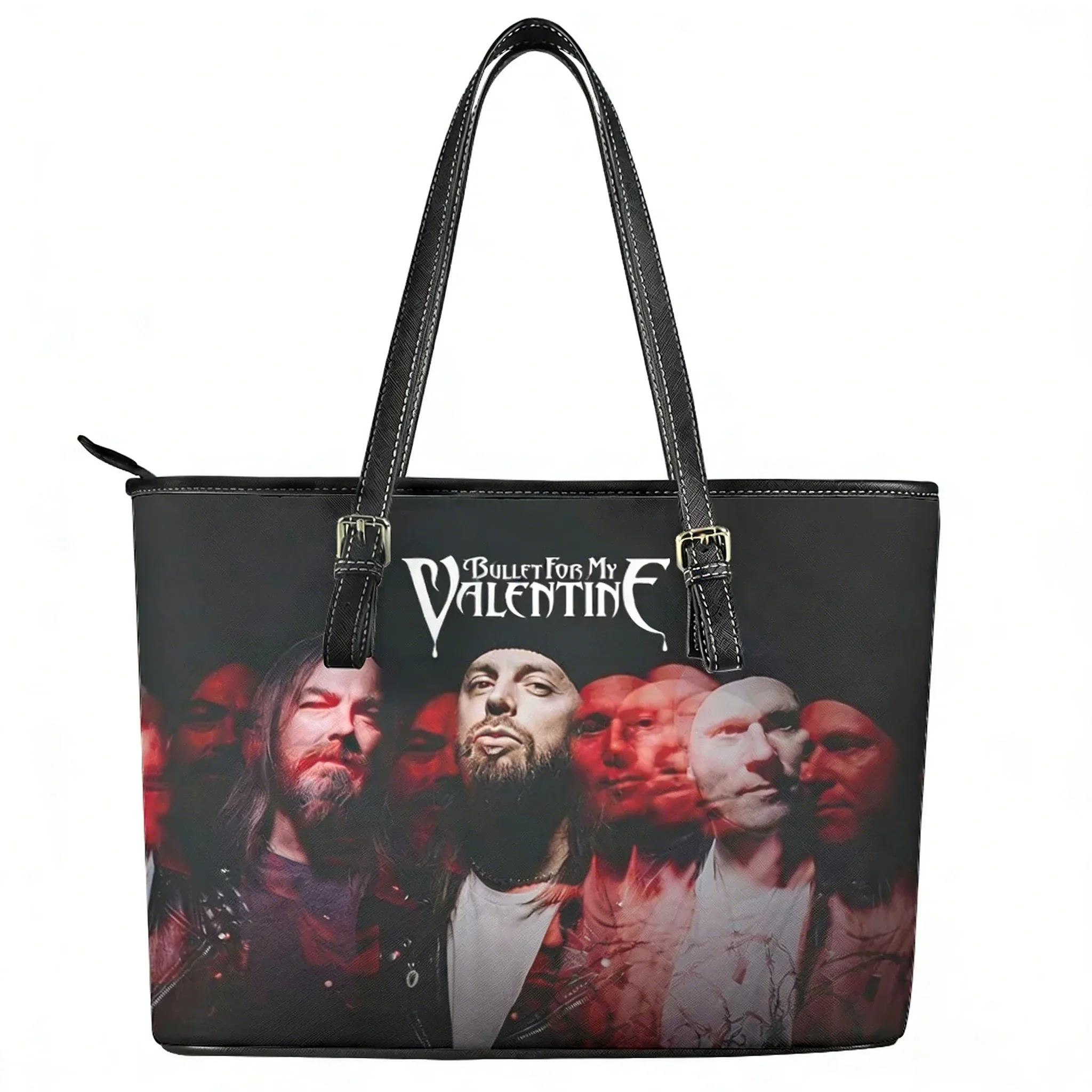 

Bullet for My Valentine Custom Handbag Womens Mens Personalized Tote Bag Shoulder Bag Business Leather Purse Travel Bag Gift