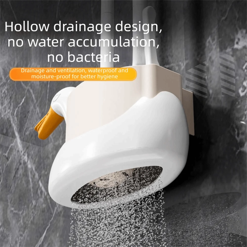 

Мягкая резиновая щетка для унитаза бело-серого цвета, без мертвых зон, набор для чистки унитаза с быстрым отводом воды и подставкой