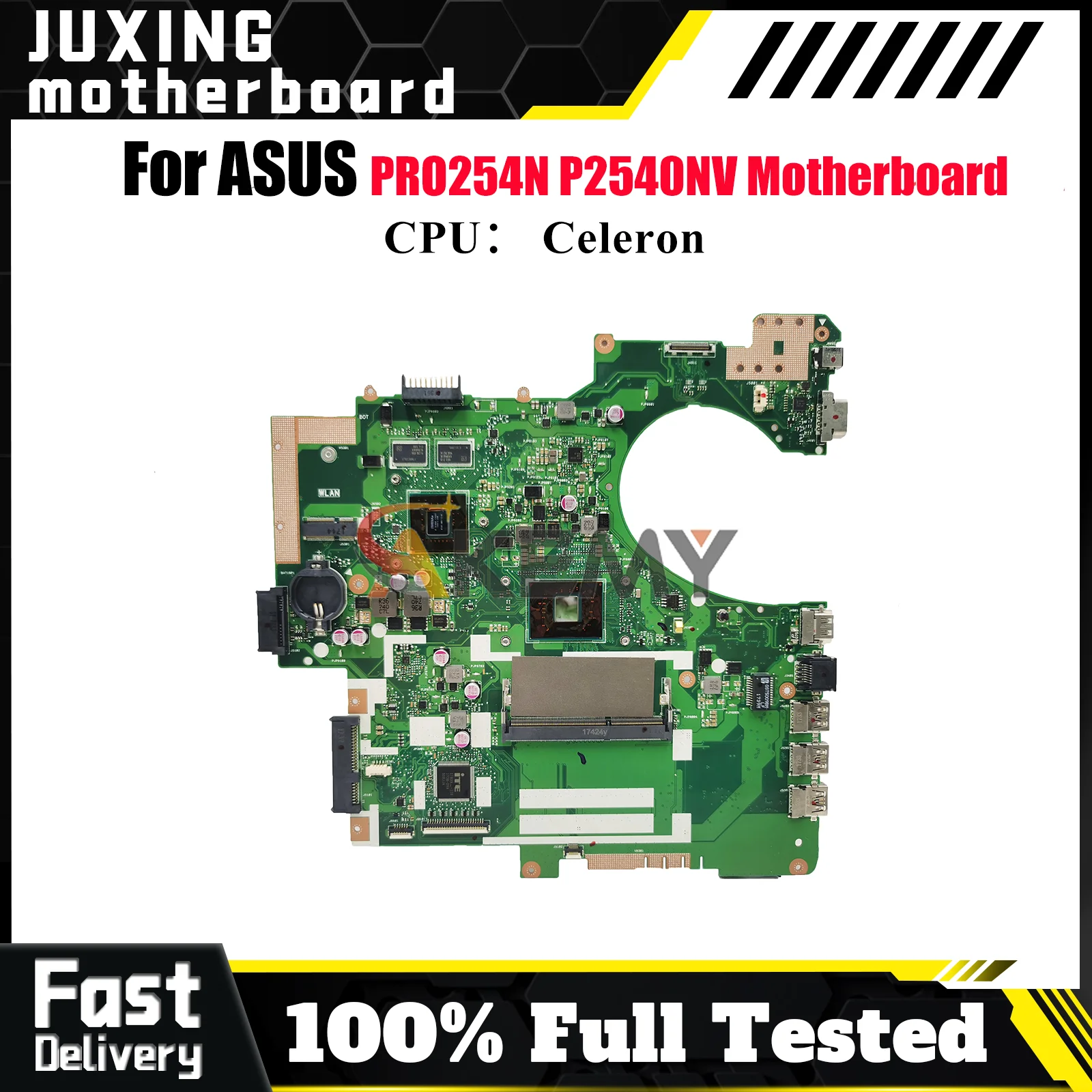

P2540NV Laptop Motherboard For ASUS ProArt P2540NV P2540N PRO254N Notebook Mainboard With Celeron CPU 100% tests OK fast ship