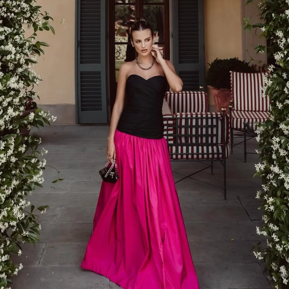 

Unisex Draped Pleat Ruched A-line Sweetheart Long Dresses Prom Dresses Fashion Elegant Exquisite High Quality Sexy Sparkle