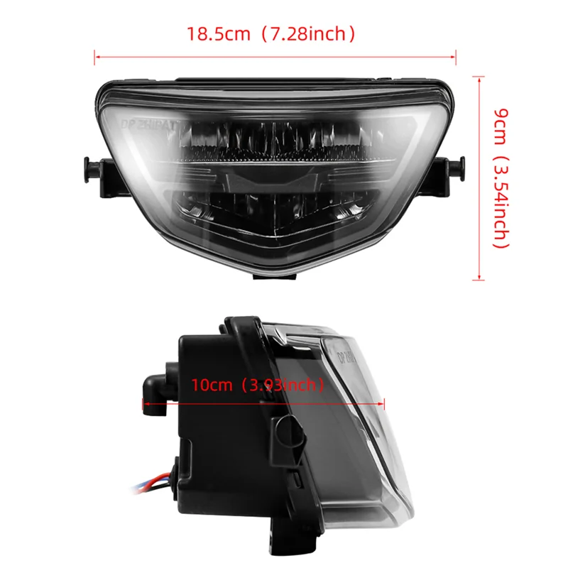 

Обтекатель фар мотоцикла, крышка фары для Y125ZR Y125 ZR, фара для мотокросса, светодиодная маска, 12 В, 35 Вт, дымчатый корпус
