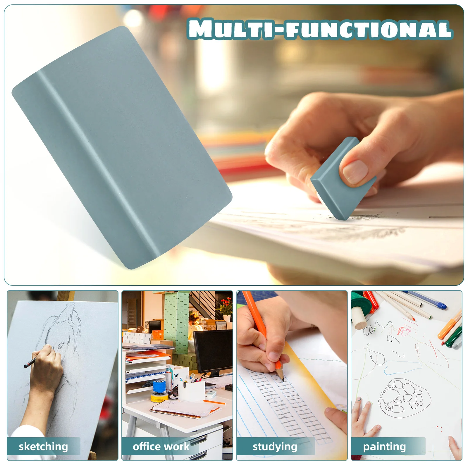 

12Pcs Kneaded Erasers Soft Moldable Art Erasers for Drawing Sketching Painting Artist Eraser for Sketch Kneaded Eraser