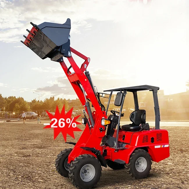 Shandong DAVOO ZL10 800kg earth moving engineering construction heavy equipment attachment front small mini loader