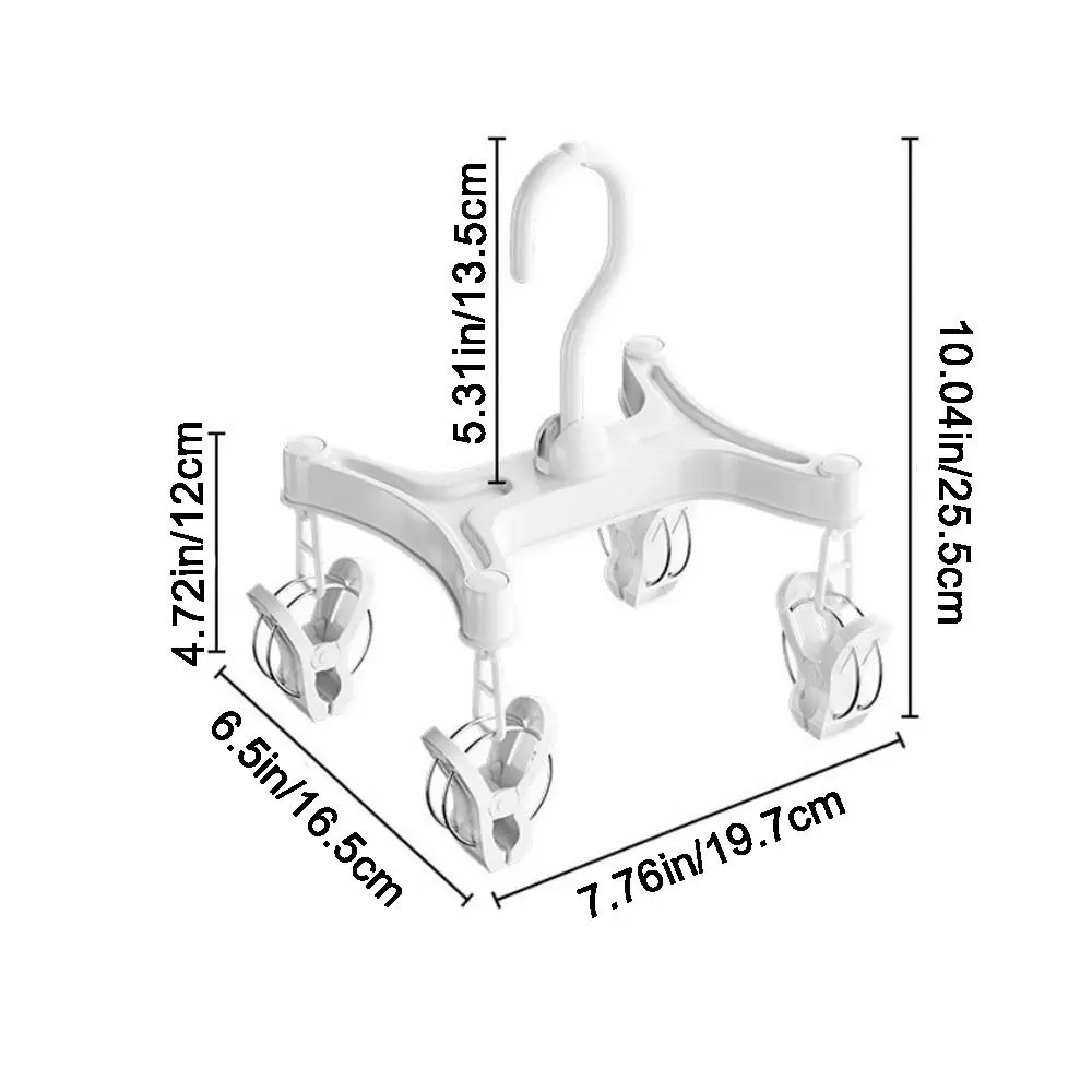 Picture 7: 360° Rotatable H Shaped Trouser Hanger Quick Drying Efficient Underwear Drying Rack with Clips Space Saving