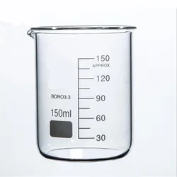 5/10/25/50/100/150/200/300/400/500mL Glass Beaker Low Form New Chemical Lab Glassware