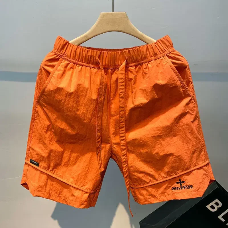 Male Short Pants Training Joggers Quick Dry Men\'s Shorts Orange Swim Board Pack Cotton Small Size Xl Xxl New in Pant 2024 Baggy