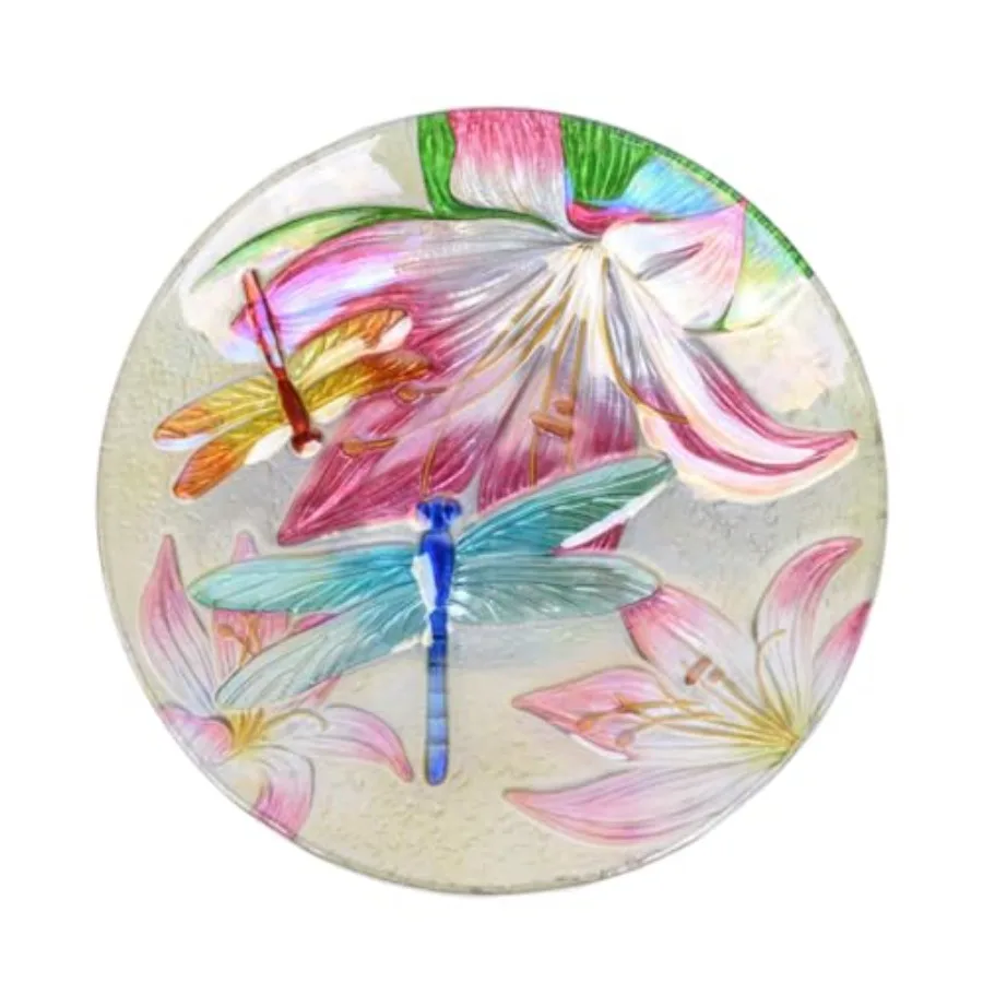 

CAC 18'' Dragonfly Glass Plate with Hologram Paint