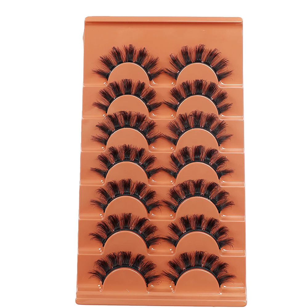 7 paia di ciglia finte cosplay manga ciglia demone europee e americane, un pezzo di dim spesso e naturale in stile americano