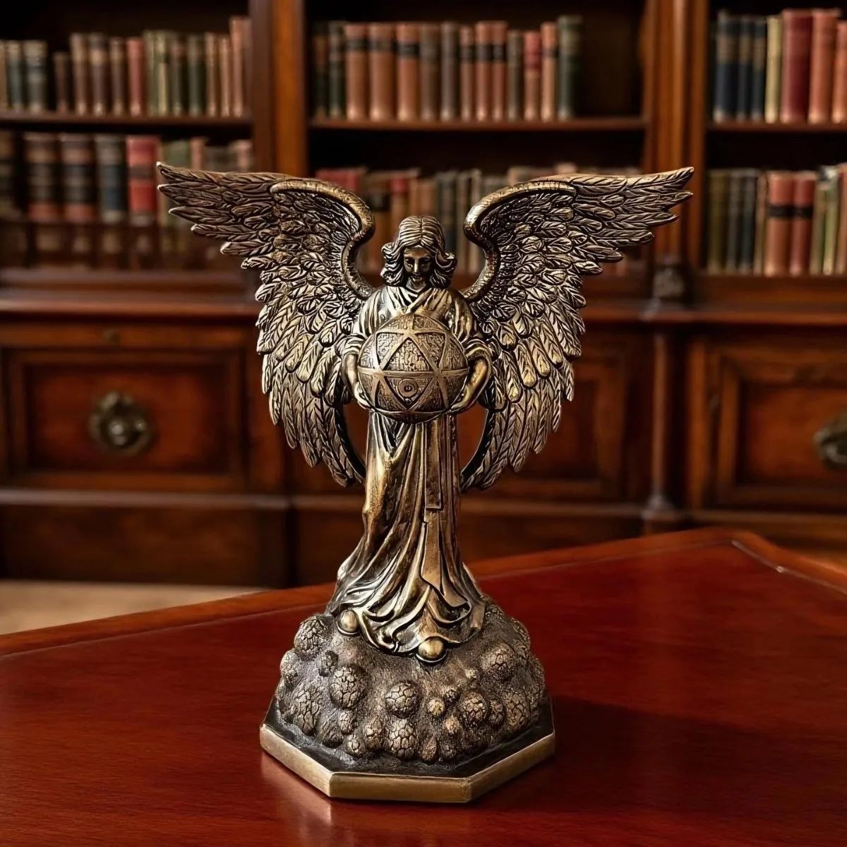 

Home desktop decoration resin crafts European retro imitation copper ornaments statue gifts
