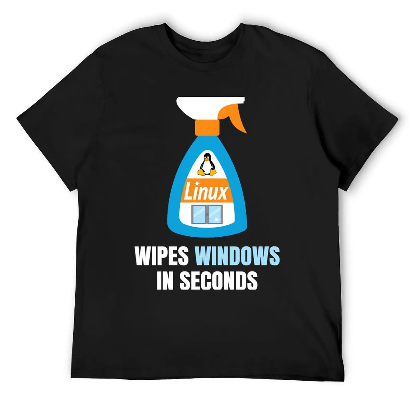 Funny Linux Windows Cleaner T-Shirt graphic t shirts shirts graphic t shirt for men