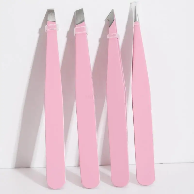Pinzetten-Set, 4-teilig, Edelstahl-Pinzette, Präzisions-Pincette, Wimpernverlängerung, Augenbrauen, Gesicht, Mitesser, Augenbrauen, Trimmen, Zuhause