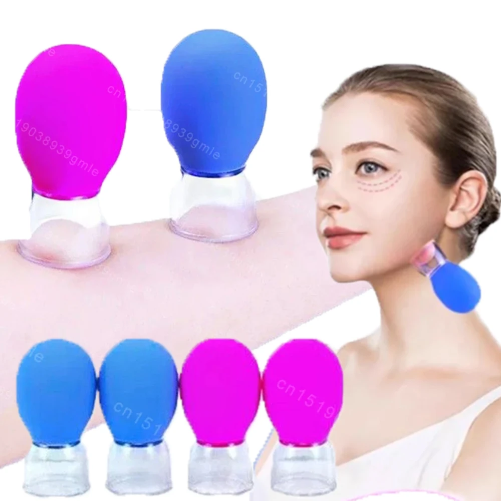 Facial Silicone Cans Cupping Cups Lifting Massage Chinese Cupping Set Small Mini Eye Cup Vacuum Cups Popularity Health Care