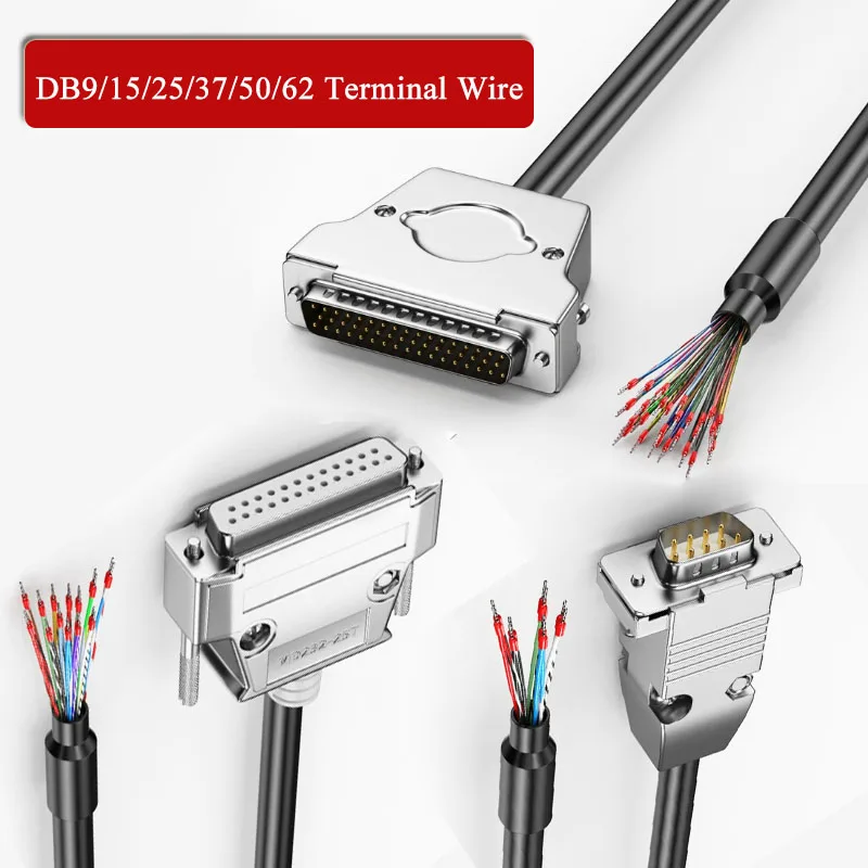 Cable Conector Serial DB15 DB9 con Terminales de 25/37/44/50/62/78 Pines, Línea de Señal Blindada de Doble Capa para PDA/Aviación/Computadora