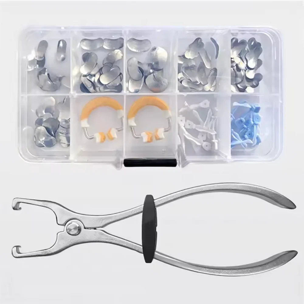 

Аксессуары для стоматологиков. Высококачественные материалы. Комплект системы формования Douban. Комплект сегментированной матричной системы.