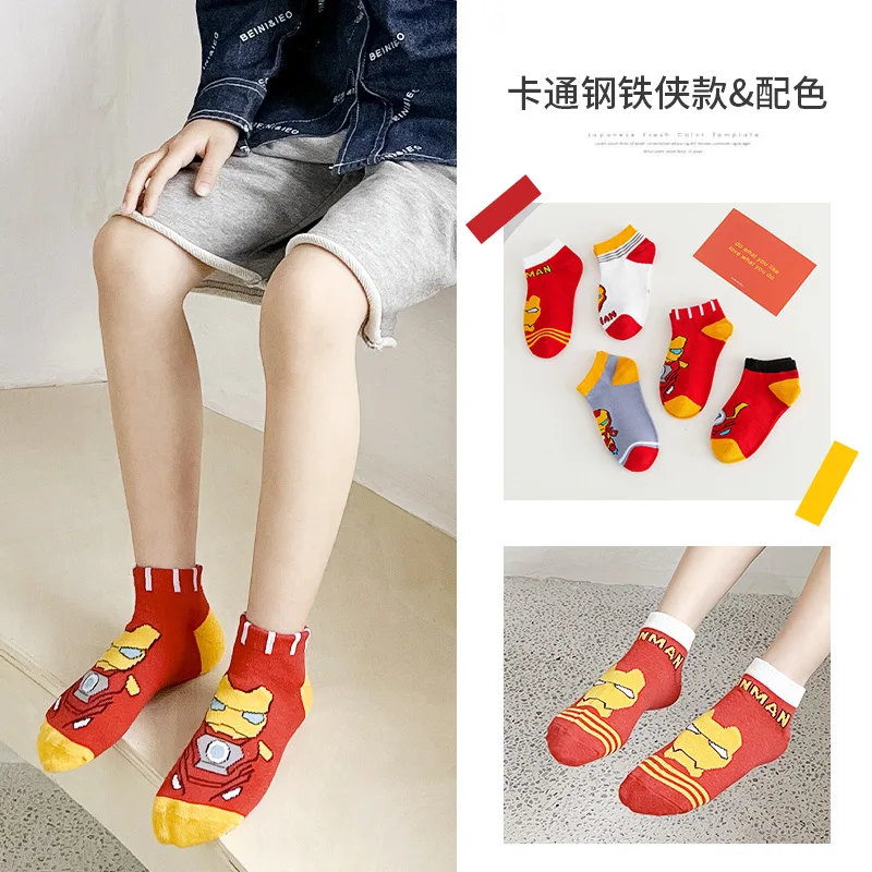 5 Paar im Angebot: Kinder-Socken, Anime-Motiv, für Jungen, kurze Socken, Kawaii-Design, Cartoon-Motiv, für Babys, Sommer- und Frühlingssocken, Bootsocken, Kindergeschenk, 1–12 Jahre. – Detail 13