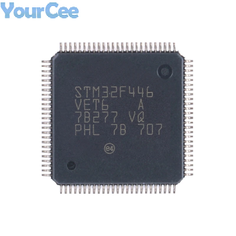 2Pcs/1Pc STM32F446VET6 STM32F446 LQFP-100 Cortex-M4 32-bit Microcontroller MCU 180MHz 512KB Flash RAM 128KB 32F446VET6 LQFP100