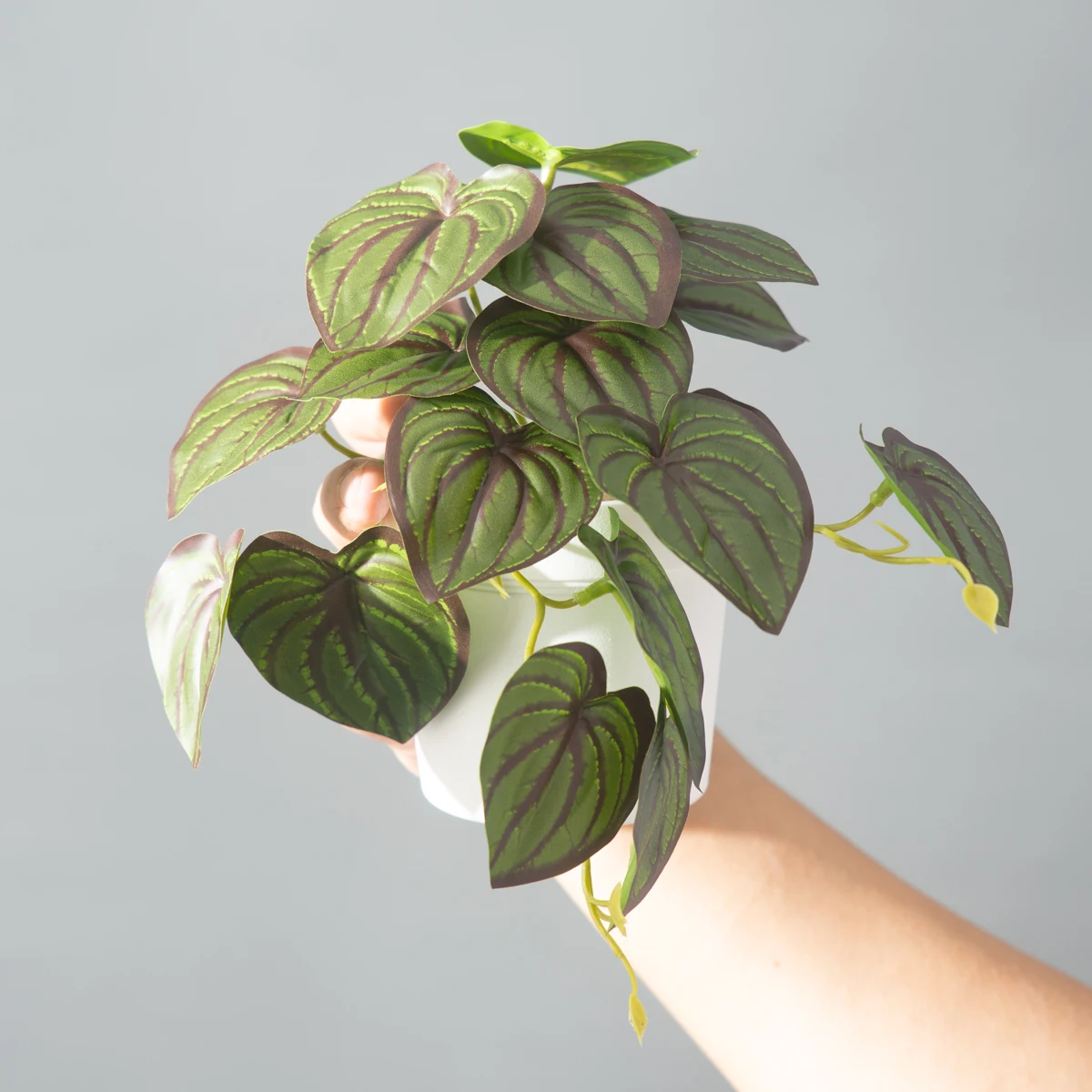 25 cm künstliche Monstera-Pflanzen, tropische Palmenblätter, kleine Pflanzen, Zweig, künstlicher Baumlaub, hängende Blätter für Halloween, Weihnachten – Detail 24