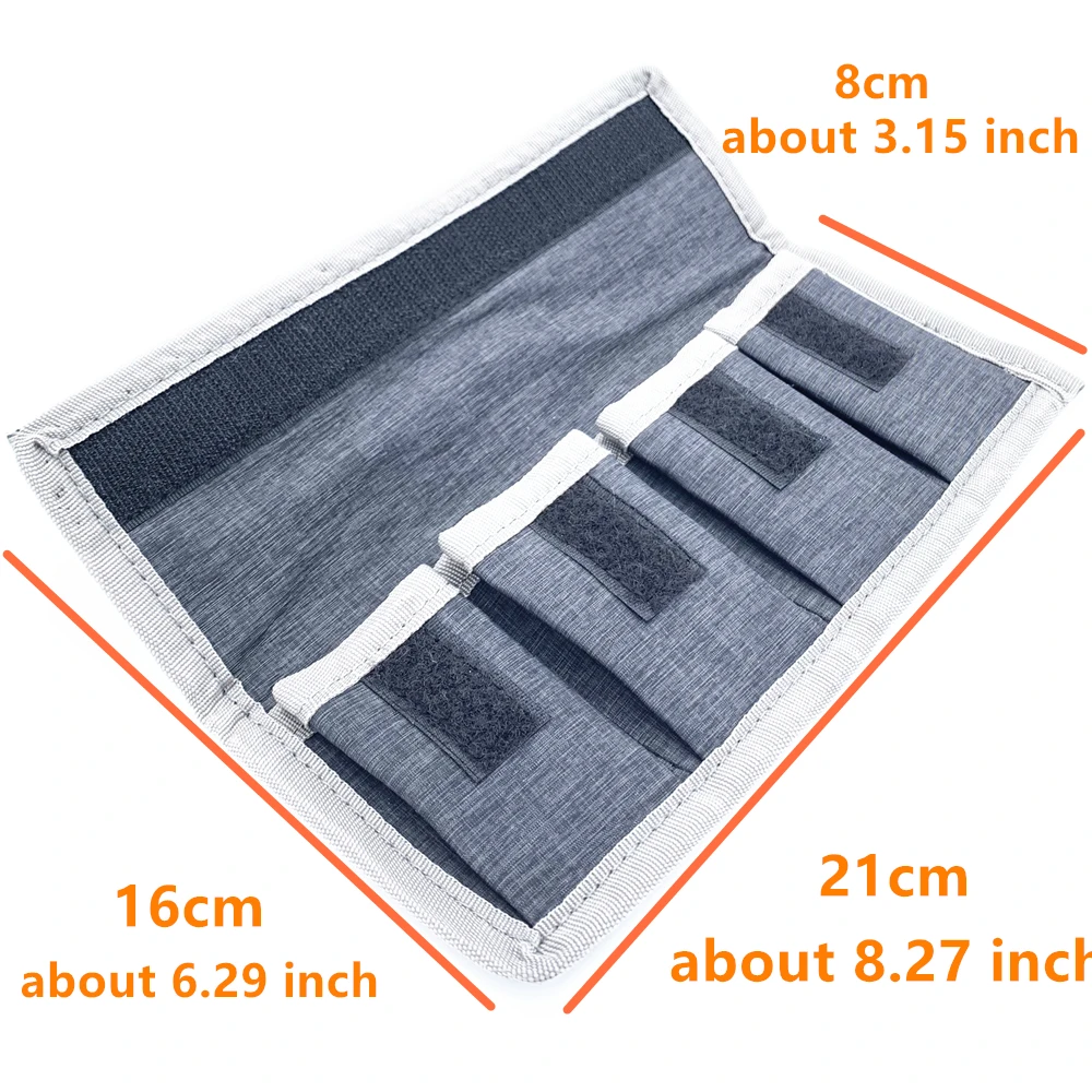 PU 4 Pockets Battery Storage Waterproof Bag Pouch Case for Camera LP E6 LPE8 E12 E17 FZ100 FW50 EL15 EN-EL14 W126 W126S