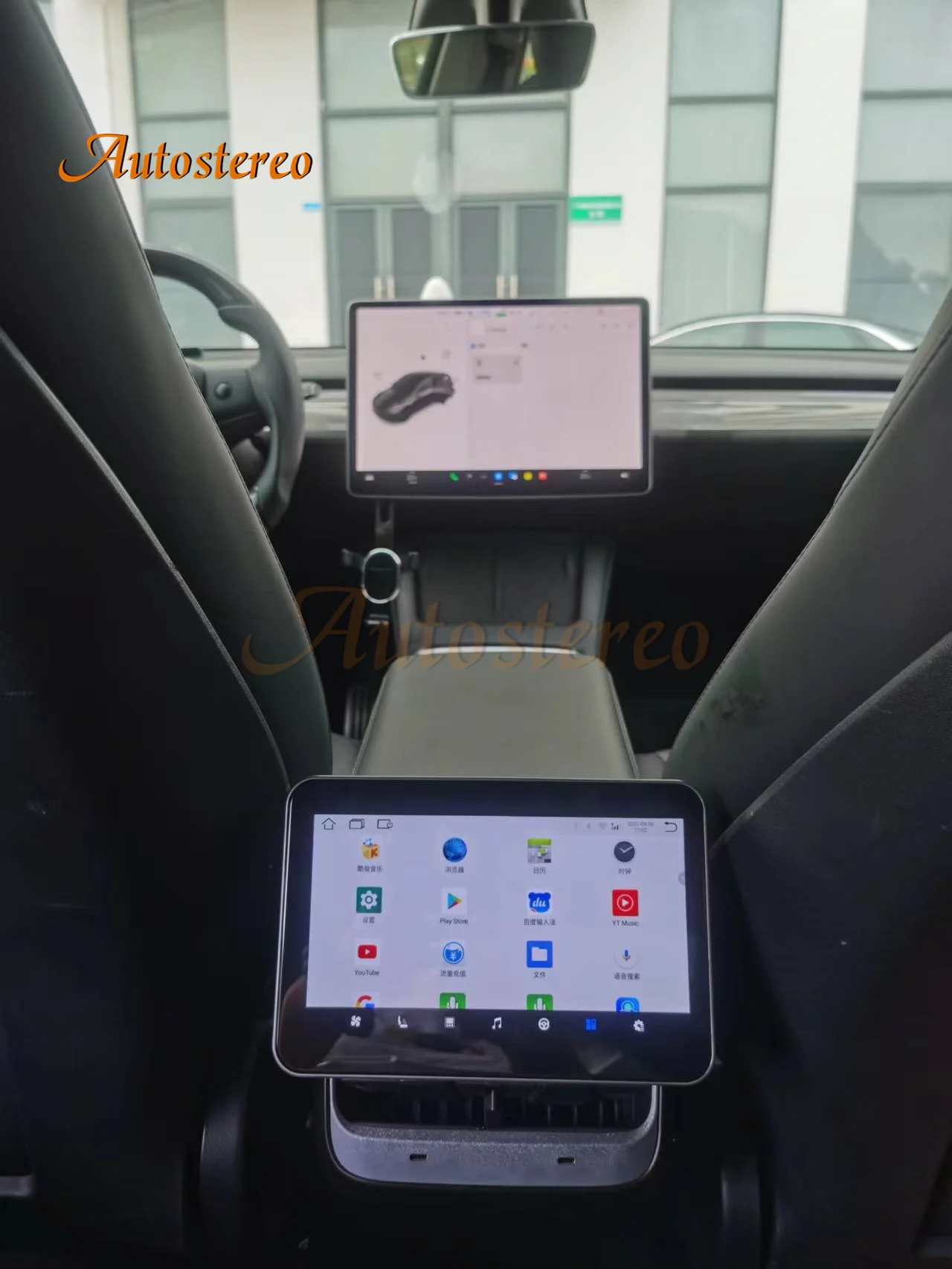 4G LET Air Conditional For All Tesla Model 3 Model Y AC Panel Virtual Back Row Seat CockPit LCD Car Speedometer Android Screen