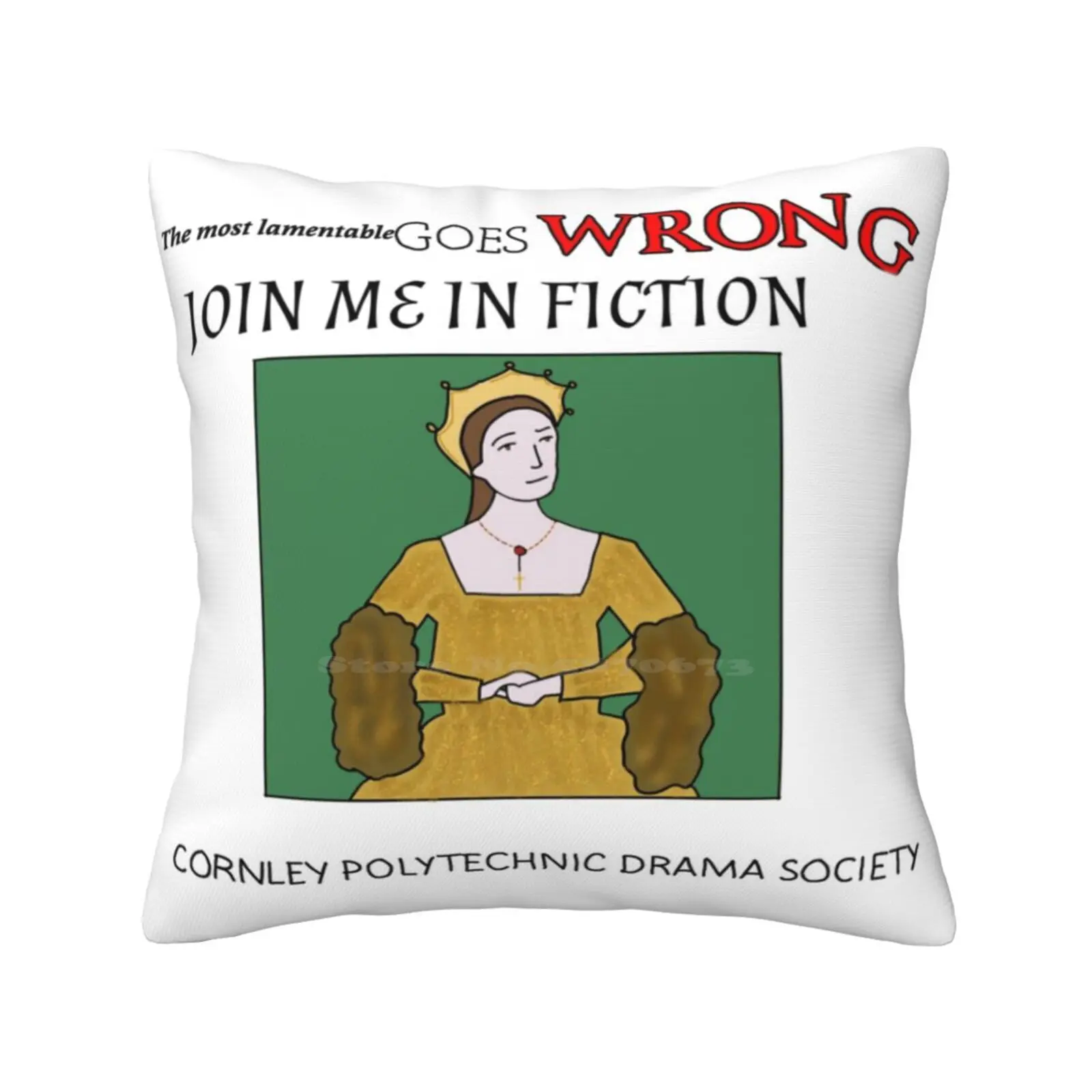 Join Me In Fiction Bedroom Office Hug Pillowcase Goes Wrong Show Cornley Polytechnic Drama Society Mischief Theatre