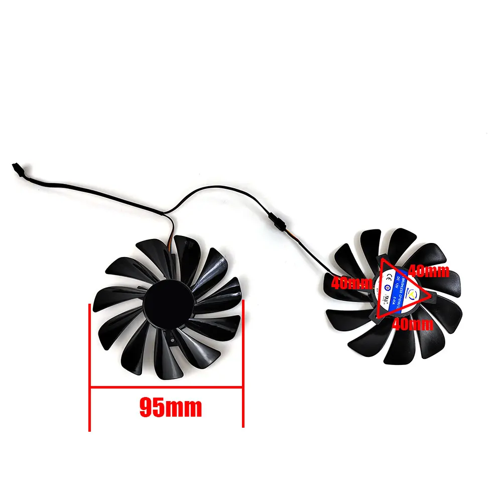 DIY 95MM 4PIN DC 12V FDC10U12S9-C CF1010U12S RX5700 XT PINK ARM GPU FAN For HIS RX 5700 XT PINK ARM OC Graphics Card Fan