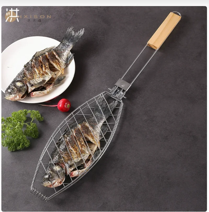 

Outdoor Foldable Grilled Corn Clip BBQ Grill Tool Grill Net Clip Convenient Stainless Steel Hot Dog Grill Barbecue Clip