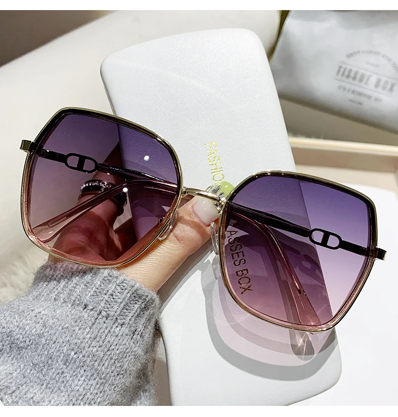 Neuer Stil mit großem Rahmen, Flash-Straßenfoto, Outdoor-Modetrend, große Rahmen-Sonnenbrille, Anti-UV-Sonnenbrille – Detail 3