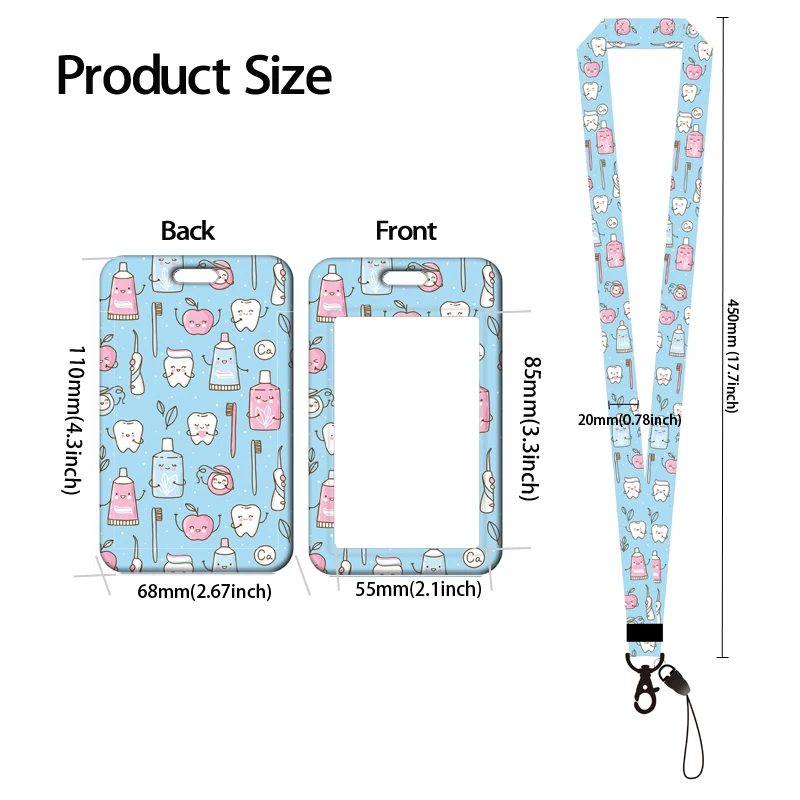 Zahnarzt Lanyard Kartenhalter Schlüsselanhänger Arzt Abzeichen Halter Umhängeband Frauen Lariat Telefon Seil Ausweishalter Zubehör – Detail 5