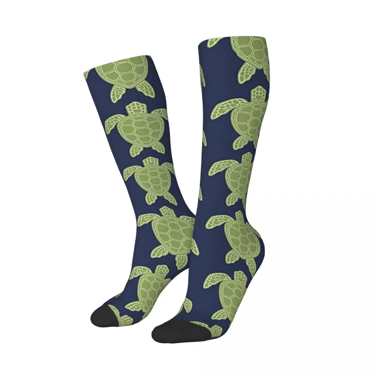 

Green Sea Turtle Design Socks Harajuku Sweat Absorbing Stockings All Season Long Socks Accessories for Man's Woman's Gifts