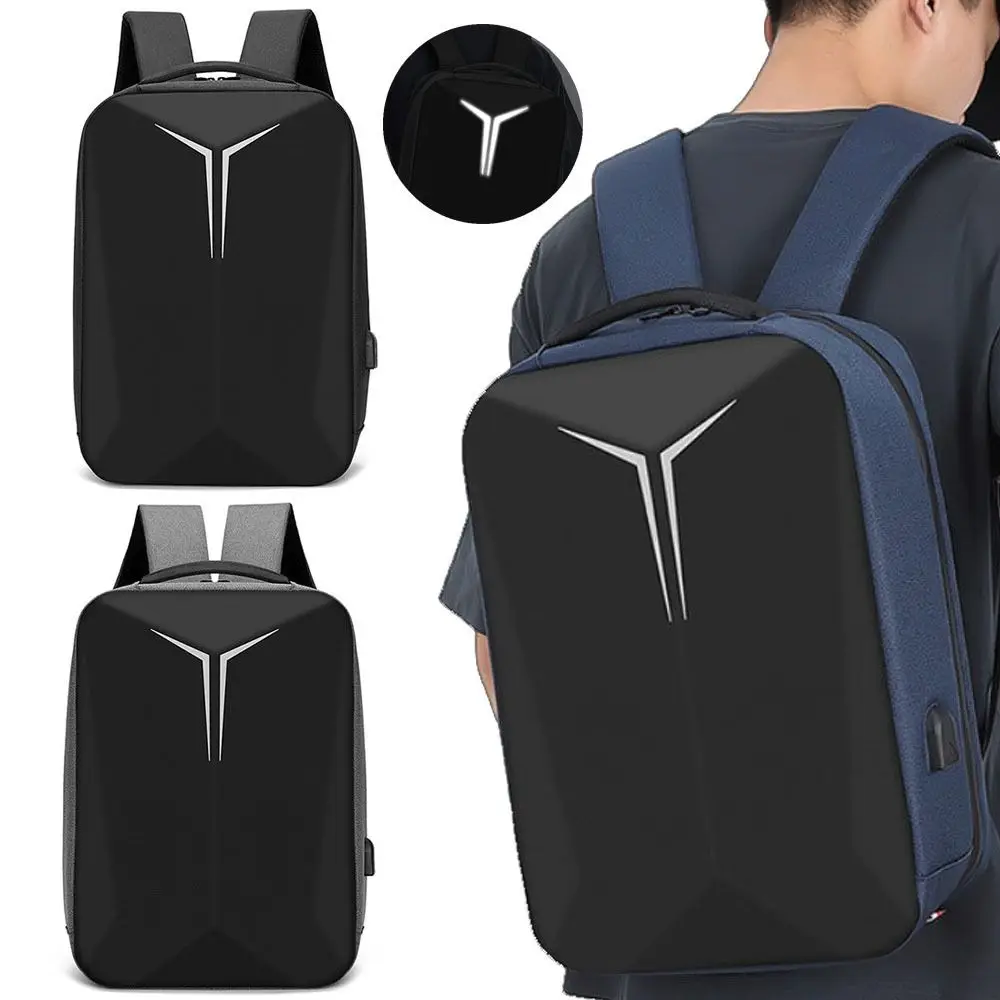 

Waterproof Business Hard Shell Backpack Lightweight Large Capacity Double Shoulders Bag Reflective USB Charging Port