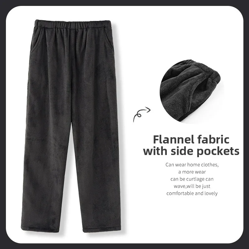Hde288 dark gray velvet pants