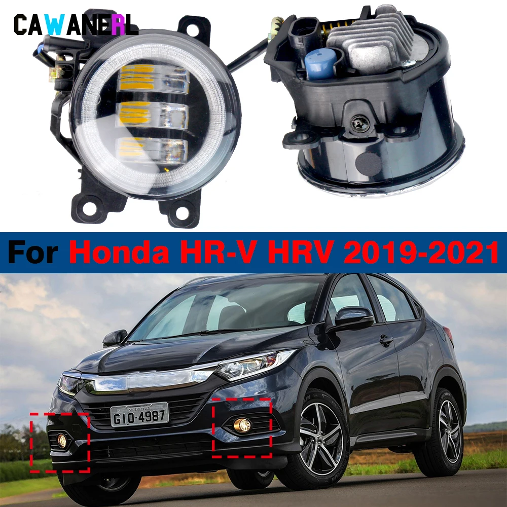 

2 X автомобильный передний бампер Angel Eye, светодиодный противотуманный фонарь дневного света, регулируемая противотуманная фара DRL 30 Вт 12 В для Honda HR-V HRV 2019 2020 2021